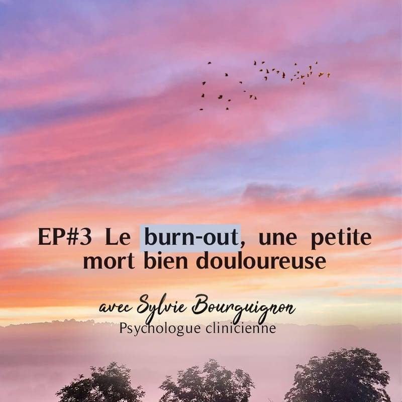 Jaquette de l'épisode #40 Le burn-out, une petite mort bien douloureuse  avec Sylvie Bourguignon (psychologue)